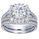 Engagement Ring 14k White Gold Diamond Halo