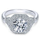 14K White Gold Diamond Halo 14K White Gold Engagement Ring ER8985W44Jj