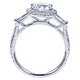 Engagement Ring 14k White Gold Diamond Halo