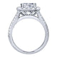 Engagement Ring 14k White Gold Diamond Halo