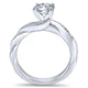 14K White Gold Diamond Milgrain Pave Criss Cross 14K White Gold Engagement Ring ER6138W44Jj