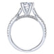 14K White Gold Diamond Pave Criss Cross 14K White Gold Engagement Ring ER7544W44Jj
