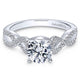 14K White Gold Engagement Ring ER7805W44Jj