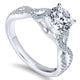 14K White Gold Engagement Ring ER7805W44Jj
