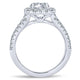 14K White Gold Diamond Pave Split Shank Halo 14K White Gold Engagement Ring ER10252W44Jj
