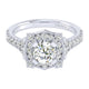 Engagement Ring 14k White Gold Diamond Perfect Match