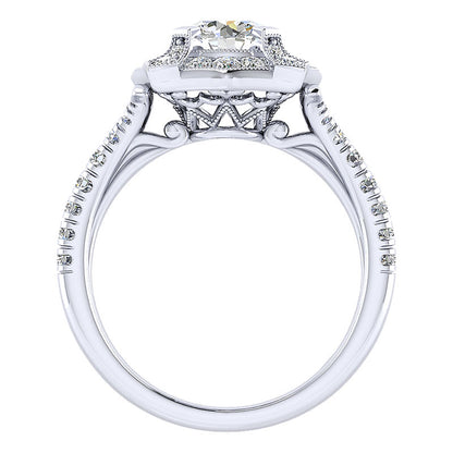 Engagement Ring 14k White Gold Diamond Perfect Match