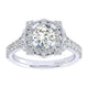 Engagement Ring 14k White Gold Diamond Perfect Match