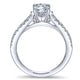 14K White Gold Diamond Petite Pave Straight 14K White Gold Engagement Ring ER12297R3W44Jj