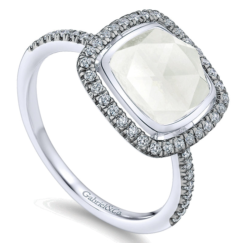 Ladies' Ring 14k White Gold Lusso Color Fashion