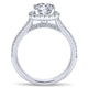 14K White Gold Diamond Round Halo With Double Pave Shank 14K White Gold Engagement Ring ER6984W44Jj