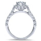 14K White Gold Diamond Shared Prong Halo 14K White Gold Engagement Ring ER10288W44Jj