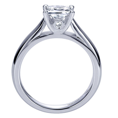 Engagement Ring 14k White Gold Diamond Solitaire