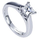 Engagement Ring 14k White Gold Diamond Solitaire