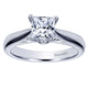 Engagement Ring 14k White Gold Diamond Solitaire