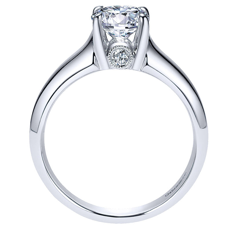 Engagement Ring 14k White Gold Diamond Solitaire