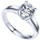 Engagement Ring 14k White Gold Diamond Solitaire