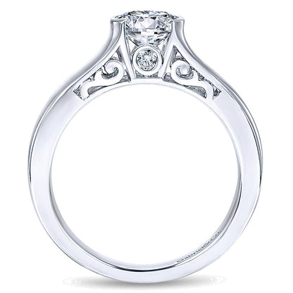 Engagement Ring 14k White Gold Diamond Solitaire