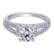 Engagement Ring 14k White Gold Diamond Split Shank