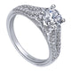 Engagement Ring 14k White Gold Diamond Split Shank