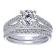 Engagement Ring 14k White Gold Diamond Split Shank