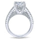 14K White Gold Diamond Split Shank 14K White Gold Engagement Ring ER12338C8W44Jj