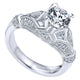 Engagement Ring 14k White Gold Diamond Split Shank