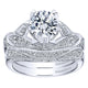 Engagement Ring 14k White Gold Diamond Split Shank