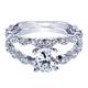 Engagement Ring 14k White Gold Diamond Split Shank