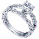 Engagement Ring 14k White Gold Diamond Split Shank