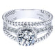 Engagement Ring 14k White Gold Diamond Split Shank