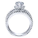 Engagement Ring 14k White Gold Diamond Split Shank