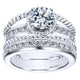 Engagement Ring 14k White Gold Diamond Split Shank