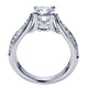 Engagement Ring 14k White Gold Diamond Split Shank