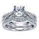 Engagement Ring 14k White Gold Diamond Split Shank