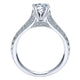 Engagement Ring 14k White Gold Diamond Split Shank