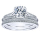 Engagement Ring 14k White Gold Diamond Split Shank