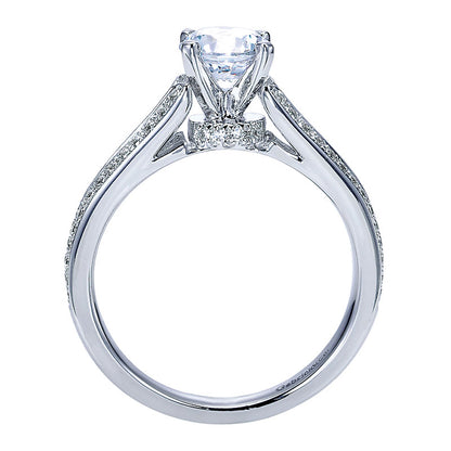 14K White Gold Diamond Split Shank 14K White Gold Engagement Ring ER8001W44Jj