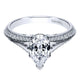 Engagement Ring 14k White Gold Diamond Split Shank