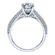 Engagement Ring 14k White Gold Diamond Split Shank
