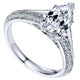 Engagement Ring 14k White Gold Diamond Split Shank
