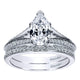 Engagement Ring 14k White Gold Diamond Split Shank