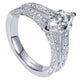 Engagement Ring 14k White Gold Diamond Split Shank