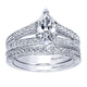Engagement Ring 14k White Gold Diamond Split Shank