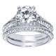 Engagement Ring 14k White Gold Diamond Split Shank