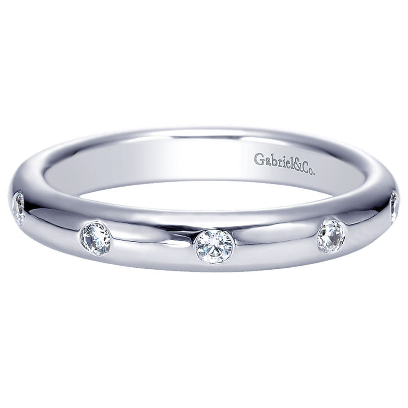 Anniversary Band 14k White Gold Diamond Stackable