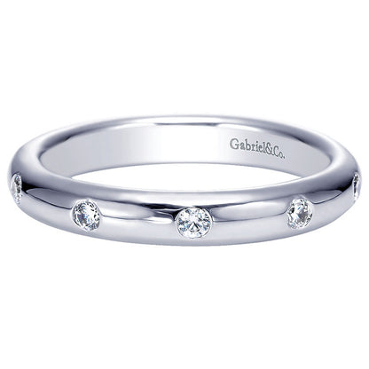 Anniversary Band 14k White Gold Diamond Stackable