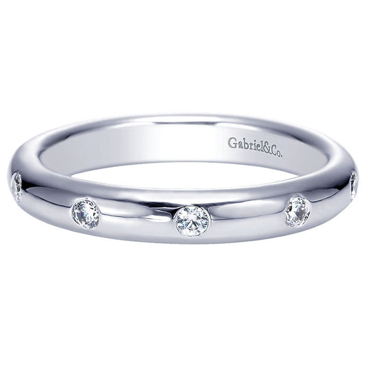 Anniversary Band 14k White Gold Diamond Stackable