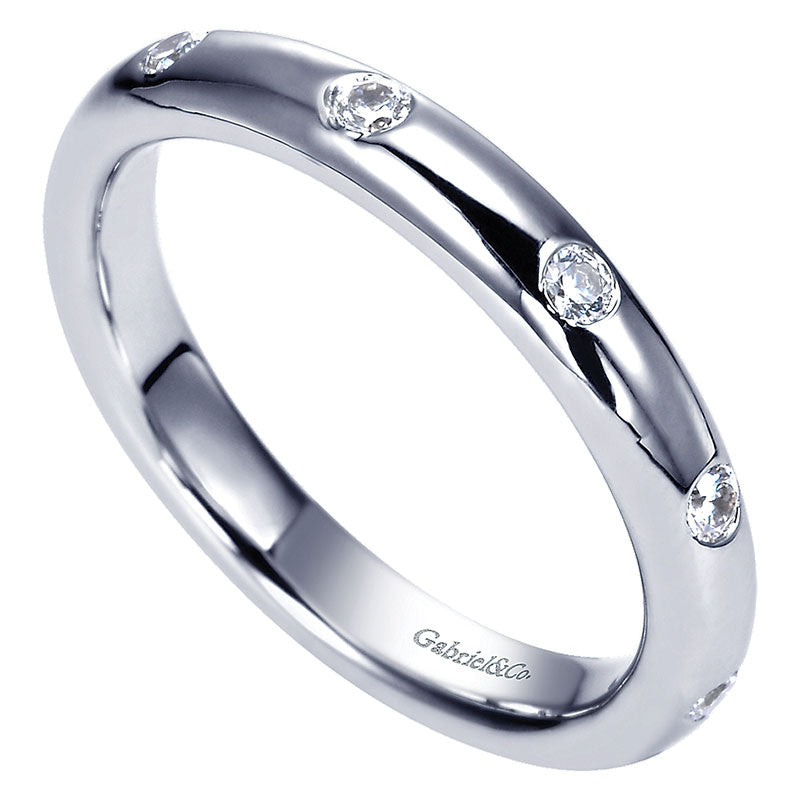 Anniversary Band 14k White Gold Diamond Stackable