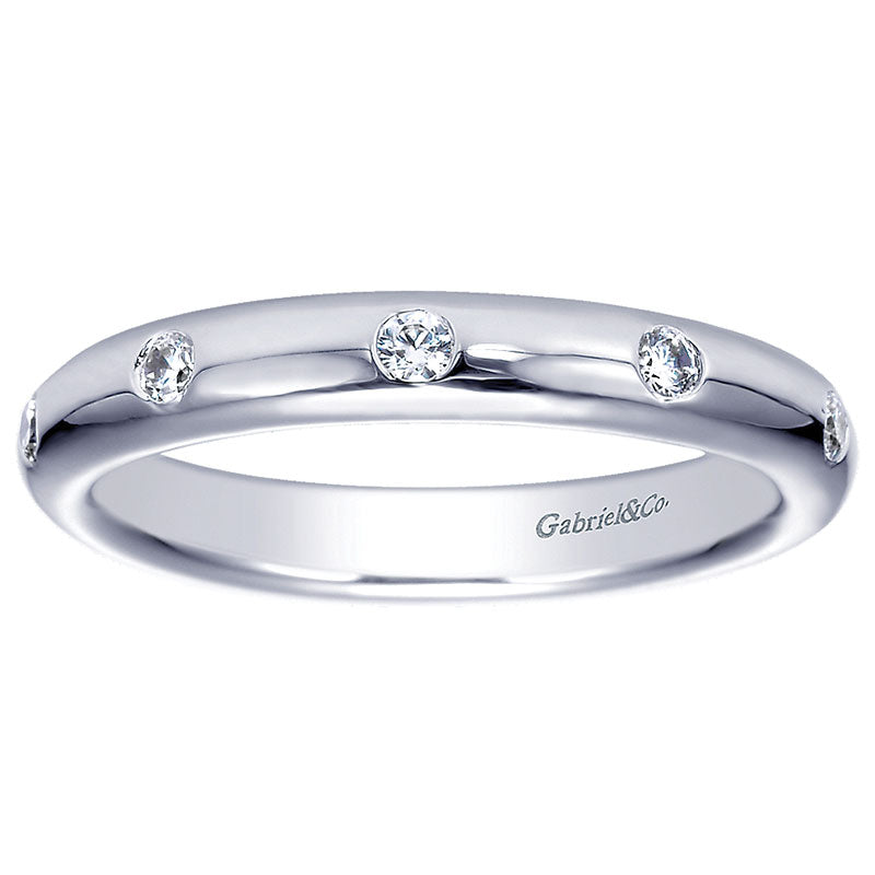 Anniversary Band 14k White Gold Diamond Stackable